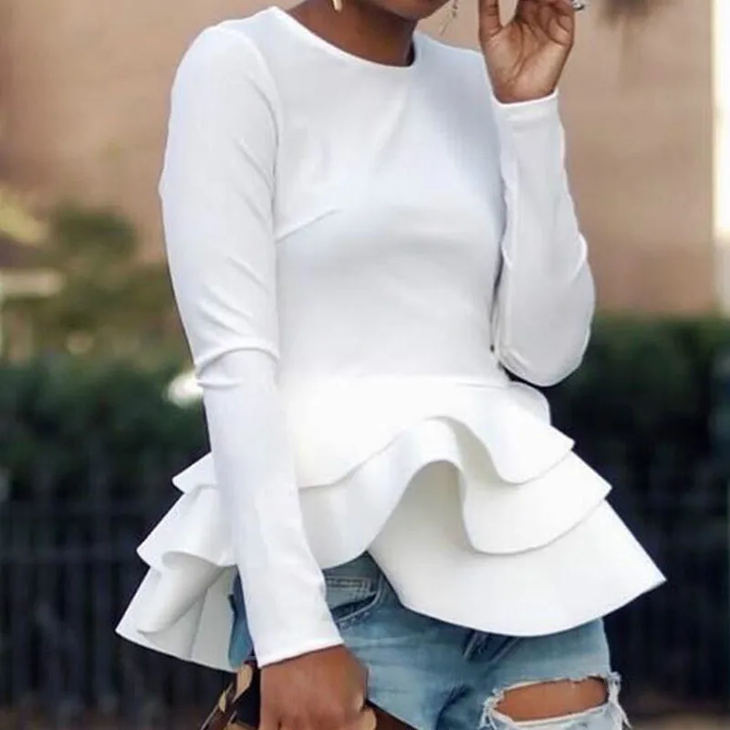 Autumn Winter Long Sleeve Women Tops Black Red Casual Tops Office Lady Elegant T-Shirts White Ruffle Solid Colors Streetwear New
Autumn Winter Long Sleeve Women Tops Black Red Casual Tops Office Lady Elegant T-Shirts White Ruffle Solid Colors Streetwear New