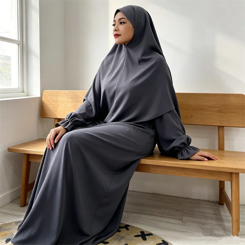 Women Prayer Garment Muslim Hooded Tops Maxi Dress 2 Pieces Set Eid Ramadan Islam Khimar Niqab Burqa Hijab Abaya Kaftan Djellaba
Women Prayer Garment Muslim Hooded Tops Maxi Dress 2 Pieces Set Eid Ramadan Islam Khimar Niqab Burqa Hijab Abaya Kaftan Djellaba
