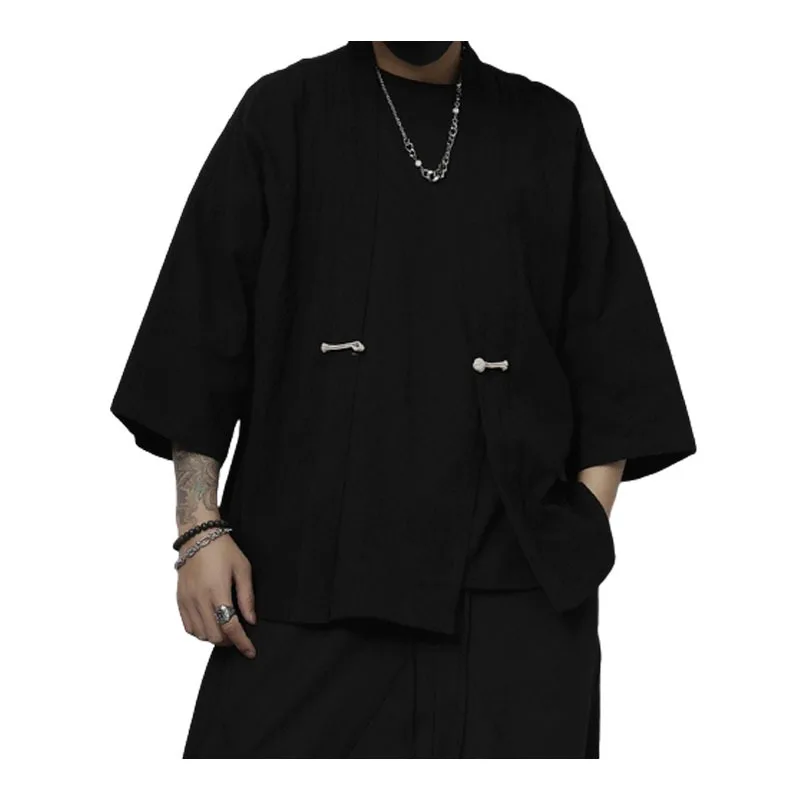 Men's Black Loose Half-Sleeved Shirt 2022 Summer New Large Size Japanese Trend Casual Single Button Cardigan Shirt
Men's Black Loose Half-Sleeved Shirt 2022 Summer New Large Size Japanese Trend Casual Single Button Cardigan Shirt