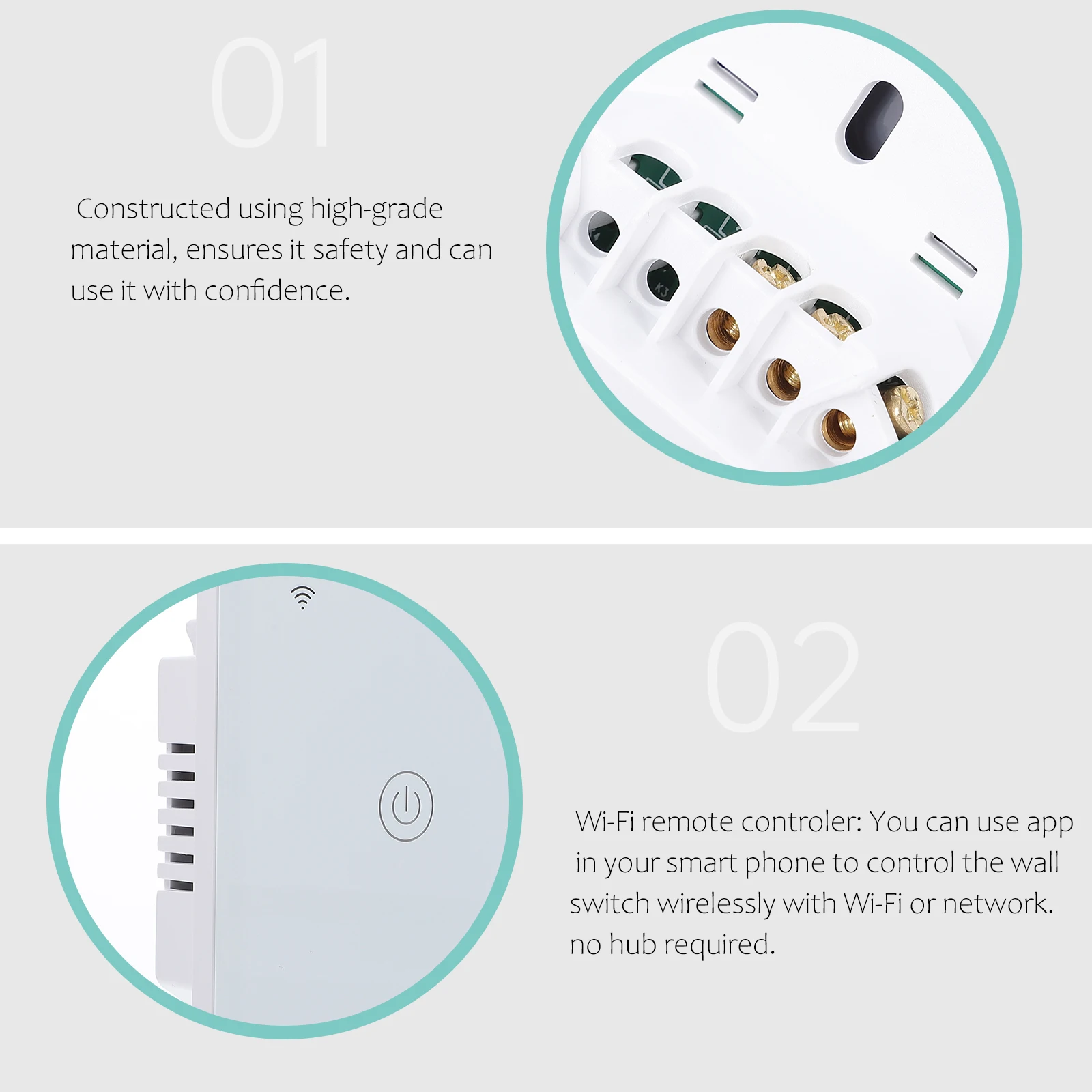 Умный переключатель Wi-Fi, сенсорный экран, управление приложением, функция таймера, настенный светильник, сенсорное управление, совместимое голосовое настенное крепление, вилка стандарта США
Умный переключатель Wi-Fi, сенсорный экран, управление приложением, функция таймера, настенный светильник, сенсорное управление, совместимое голосовое настенное крепление, вилка стандарта США