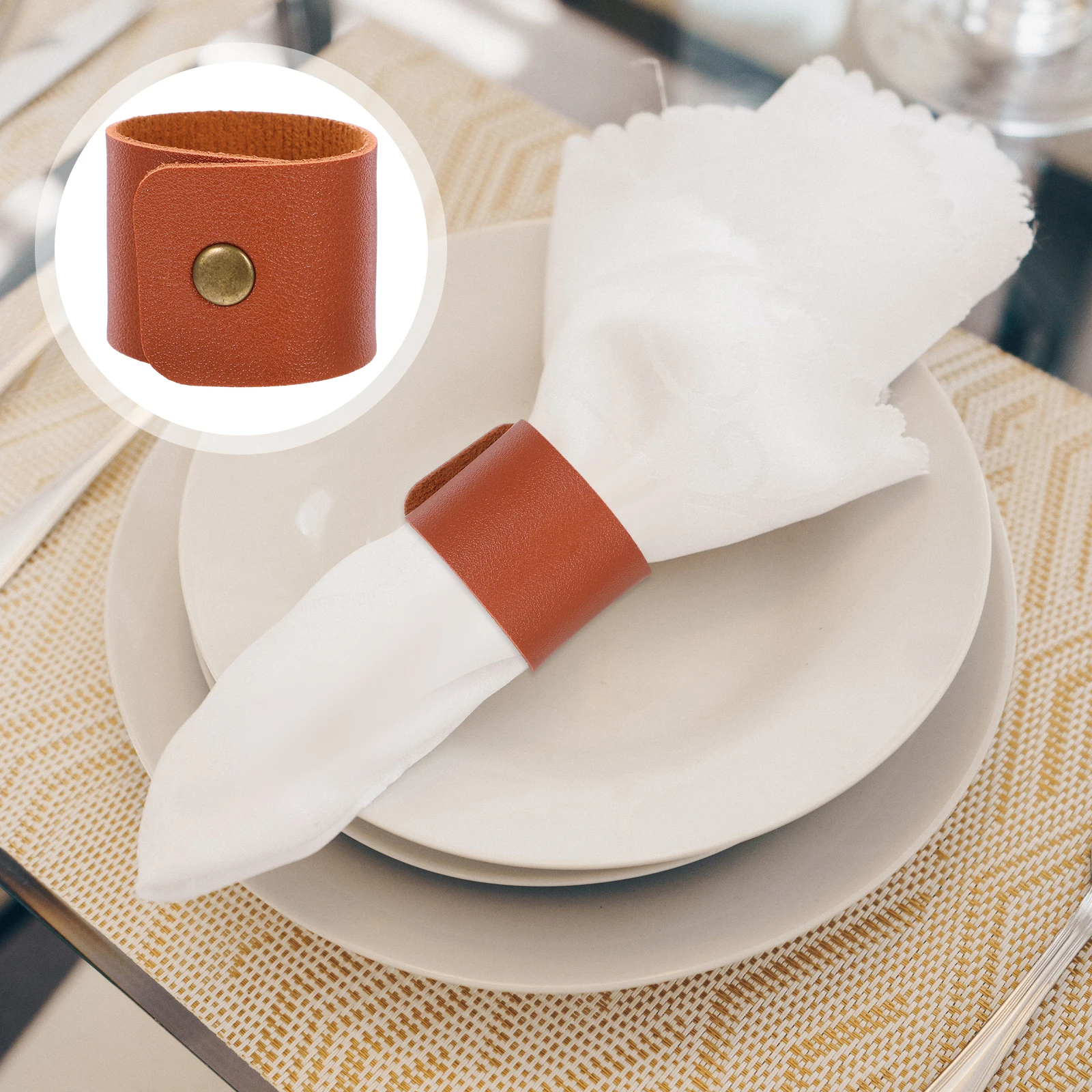 4 Pieces Napkin Rings PU Reusable Modern Home Decor Black Set for Dining Cloth Napkins Wedding Party Thanksgiving
4 Pieces Napkin Rings PU Reusable Modern Home Decor Black Set for Dining Cloth Napkins Wedding Party Thanksgiving