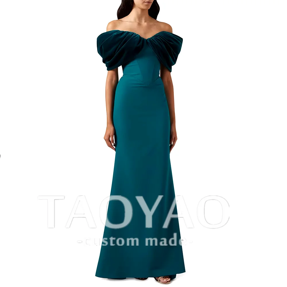 Customized Satin Mermaid Prom Dress Off The Shoulder V Neck Floor Length Simple Modern Evening Dresses Party Gown For Women
Customized Satin Mermaid Prom Dress Off The Shoulder V Neck Floor Length Simple Modern Evening Dresses Party Gown For Women