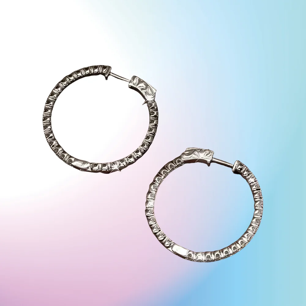 New 2MM D Color VVS1 Moissanite Hoop Earrings For Women GRA Certified S925 Silver Ear Studs Wedding Party Fine Jewelry Gifts
New 2MM D Color VVS1 Moissanite Hoop Earrings For Women GRA Certified S925 Silver Ear Studs Wedding Party Fine Jewelry Gifts