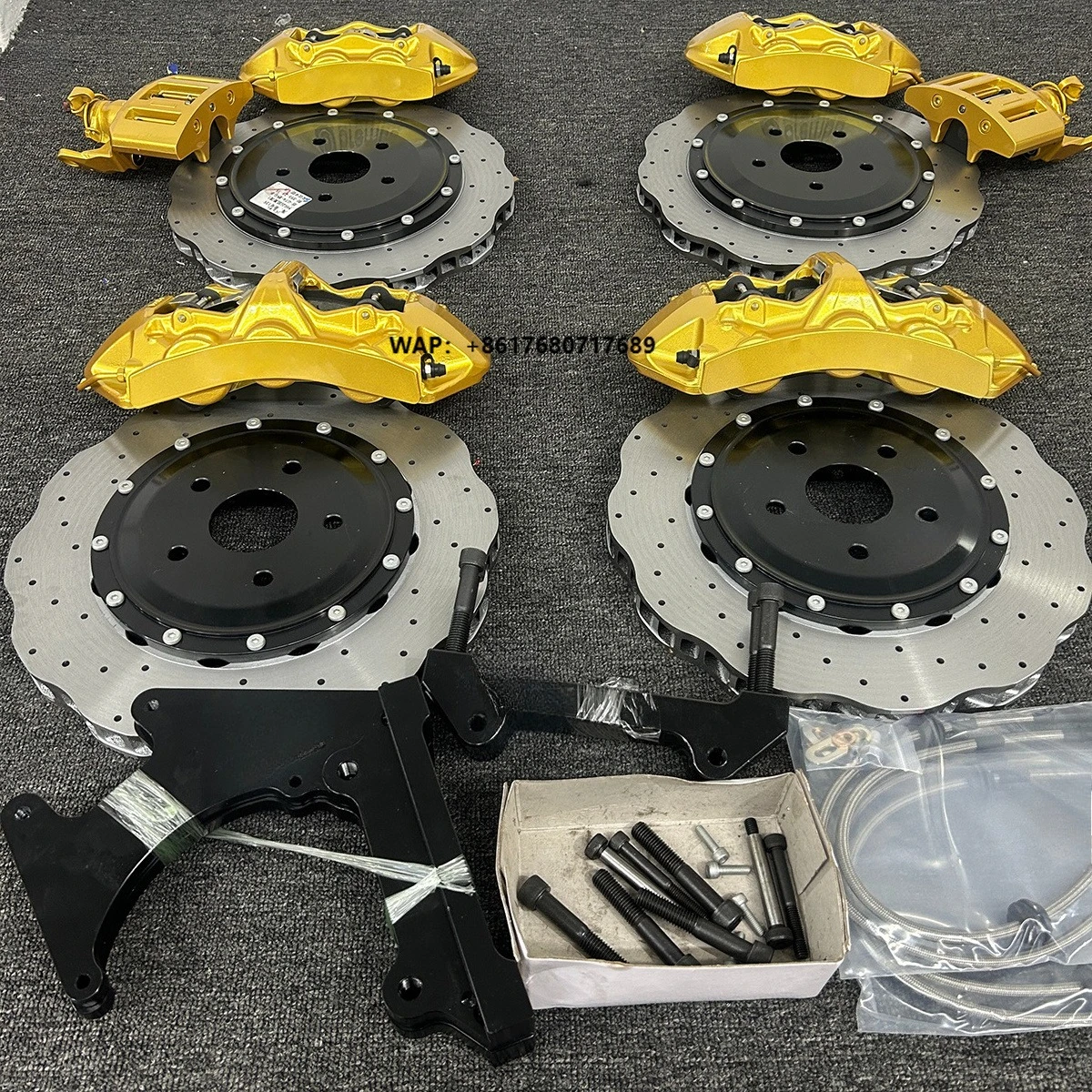 Upgrade Auto Brake System Front 6 Pot Brake Caliper, Rear 4 Piston Big Brakes Disk Gold Kit for Focus rs M3 M4 E90 335i
Upgrade Auto Brake System Front 6 Pot Brake Caliper, Rear 4 Piston Big Brakes Disk Gold Kit for Focus rs M3 M4 E90 335i