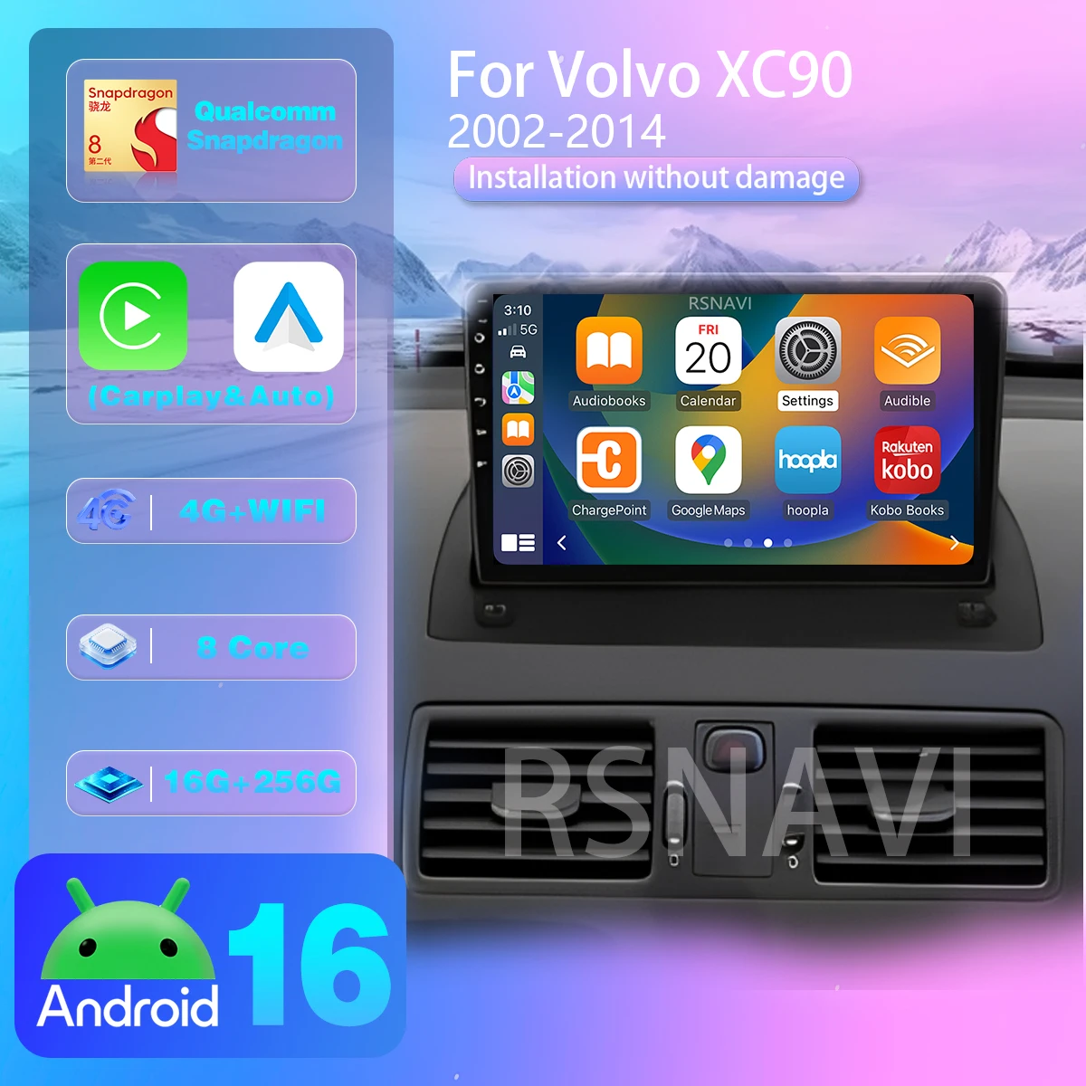 Android 16 For Volvo XC90 2004 - 2014 Carplay Auto 2K Screen Car Radio Multimedia Player Autoradio GPS Stereo 360 Camera WIFI+4G
Android 16 For Volvo XC90 2004 - 2014 Carplay Auto 2K Screen Car Radio Multimedia Player Autoradio GPS Stereo 360 Camera WIFI+4G