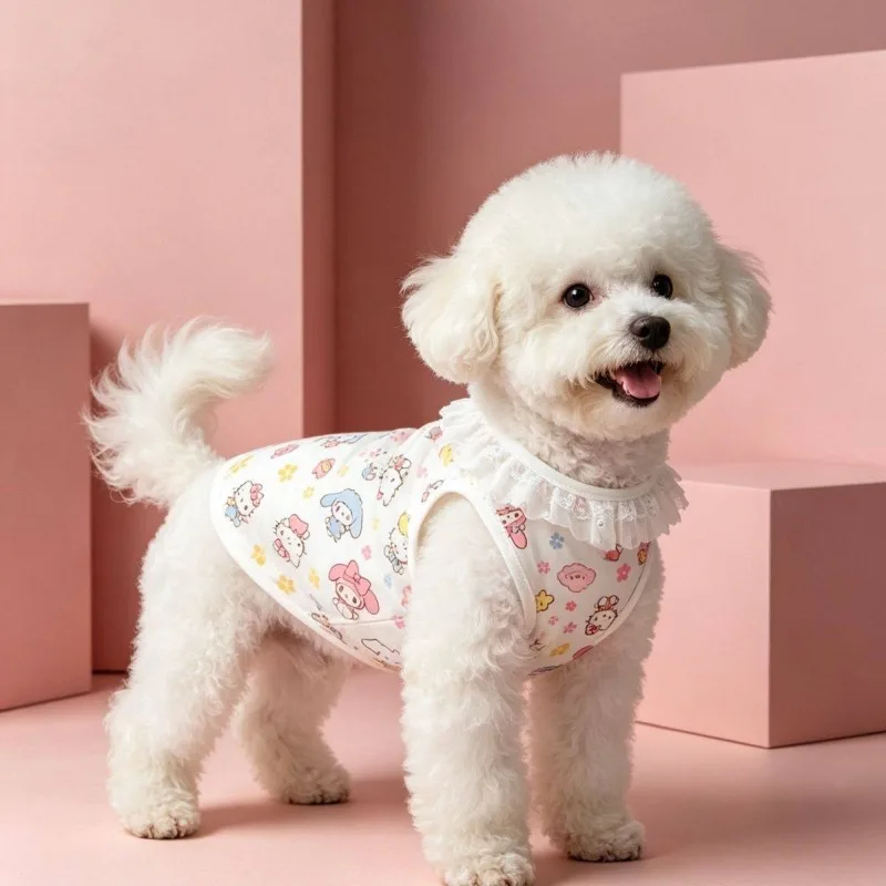 Sanrio Hello Kitty Lace Dog Tank Top, Breathable Summer Sleeveless Shirt, Cute Lightweight Anti-Shedding Pet Clothes
Sanrio Hello Kitty Lace Dog Tank Top, Breathable Summer Sleeveless Shirt, Cute Lightweight Anti-Shedding Pet Clothes