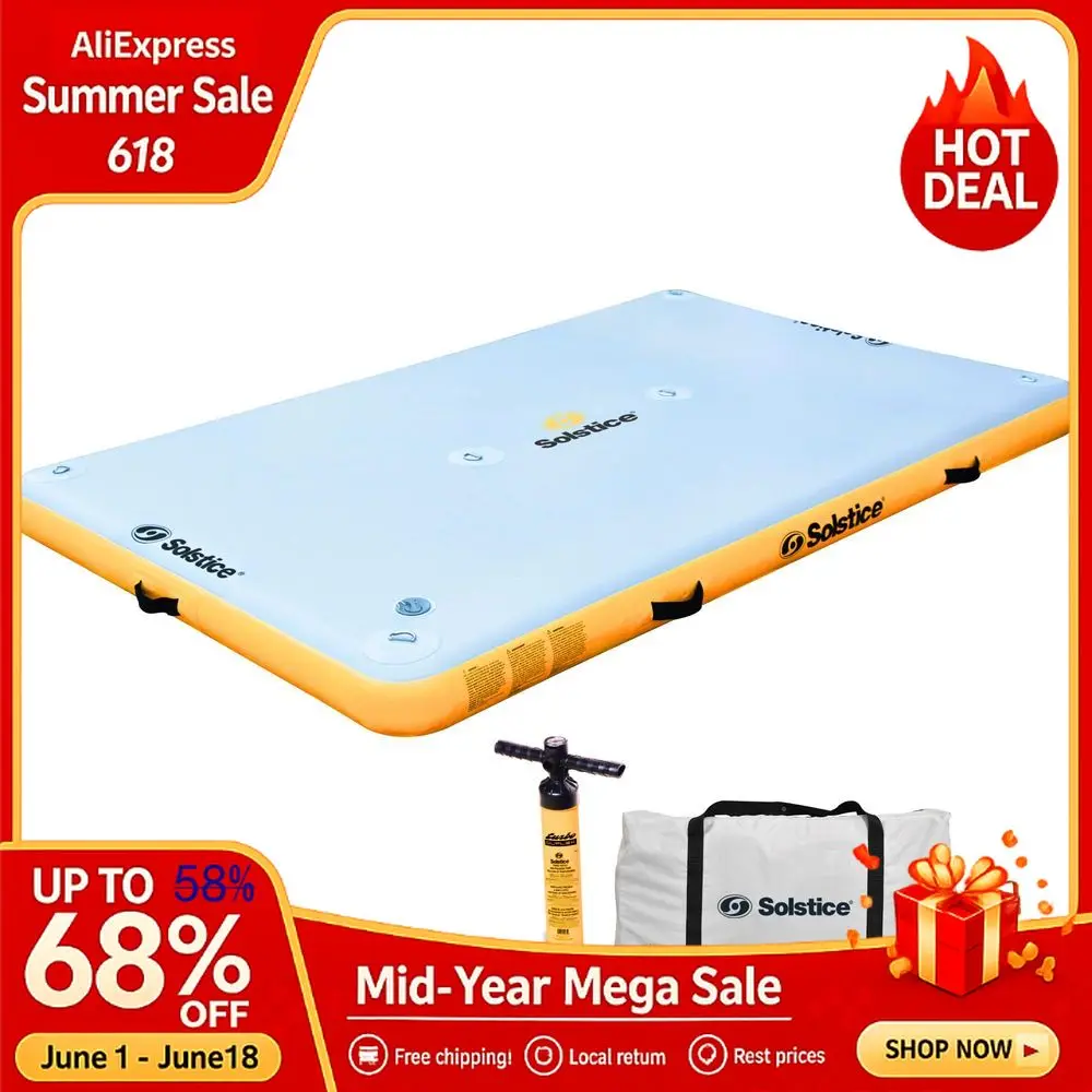 6Person Classic Inflatable Dock, Floating Water Raft Platform, 8ft x 5ft Outdoor Fun Lake, River, Swimming Pool amp Beach,Custom
6Person Classic Inflatable Dock, Floating Water Raft Platform, 8ft x 5ft Outdoor Fun Lake, River, Swimming Pool amp Beach,Custom