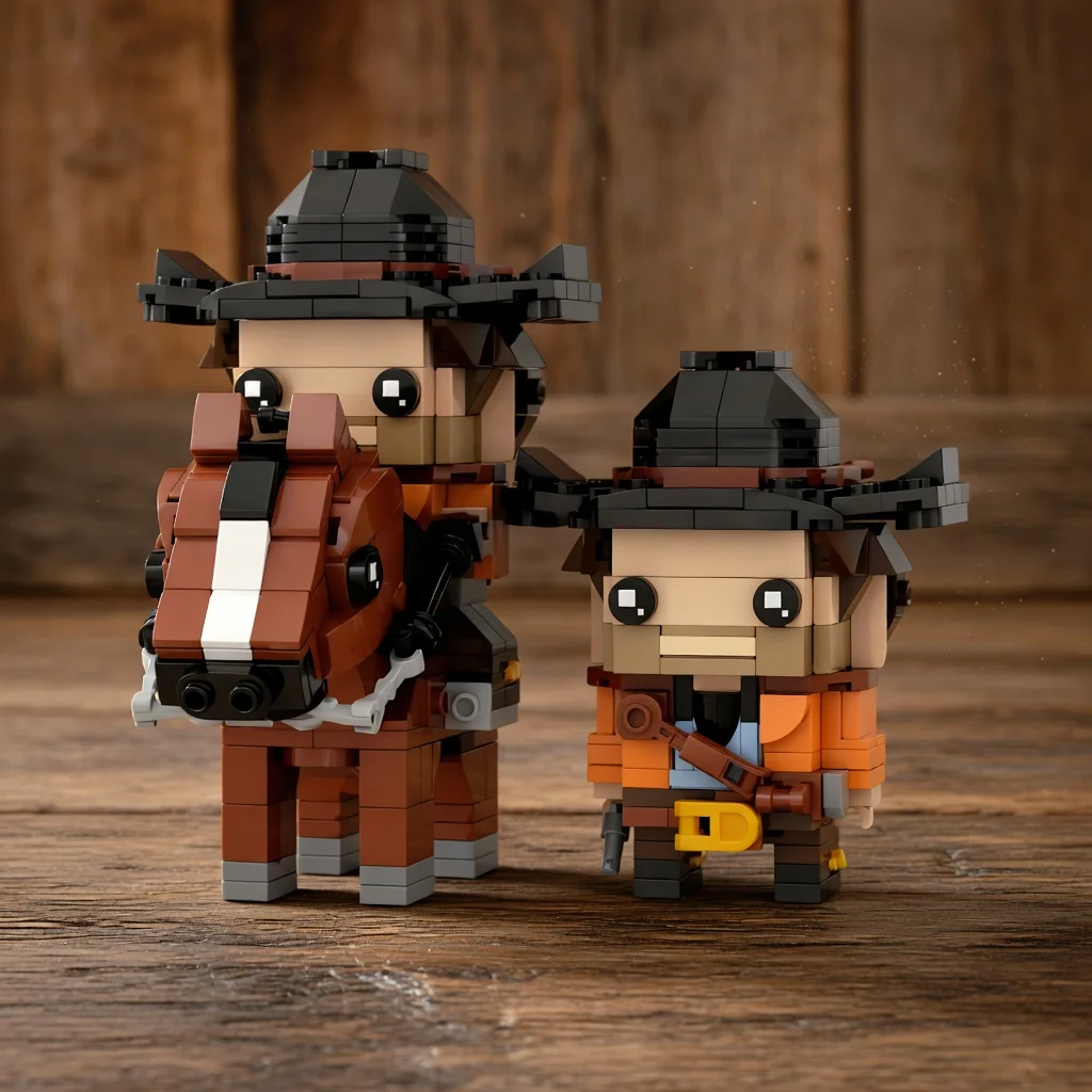 MOC Wild West Outlaw Building Blocks Cowboy Gunslinger Figure with Horse DIY Model Construction Bricks Set Collectible Gift
MOC Wild West Outlaw Building Blocks Cowboy Gunslinger Figure with Horse DIY Model Construction Bricks Set Collectible Gift