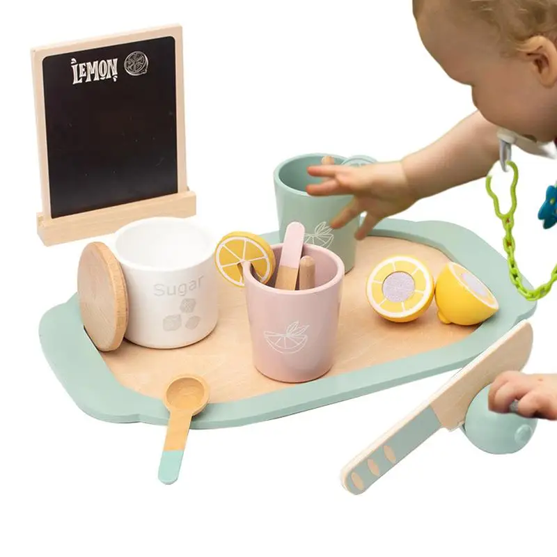 Wooden Tea Set Interactive Toddler Tea Party Set Wooden Tea Toys Learning & Education Toys Reusable Children Pretend Play Kit 
Wooden Tea Set Interactive Toddler Tea Party Set Wooden Tea Toys Learning & Education Toys Reusable Children Pretend Play Kit