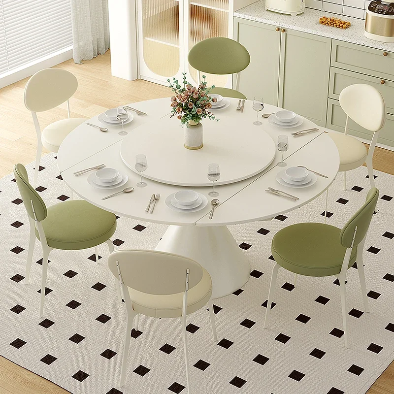 High Household Luxury Dining Table Apartment Family Design White Dining Table Oilproof Round Mesas De Jantar Home Furniture
High Household Luxury Dining Table Apartment Family Design White Dining Table Oilproof Round Mesas De Jantar Home Furniture