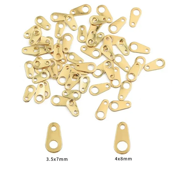 10pcs Copper 18K Gold Necklace Bracelet Double Hole Closing Connection Plate DIY Jewelry Buckle Material Accessories
10pcs Copper 18K Gold Necklace Bracelet Double Hole Closing Connection Plate DIY Jewelry Buckle Material Accessories