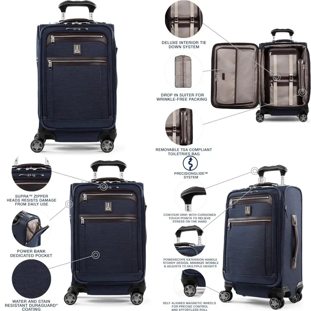 elite softside expandable 8-wheel spinner luggage with usb port for men and women, true navy
elite softside expandable 8-wheel spinner luggage with usb port for men and women, true navy