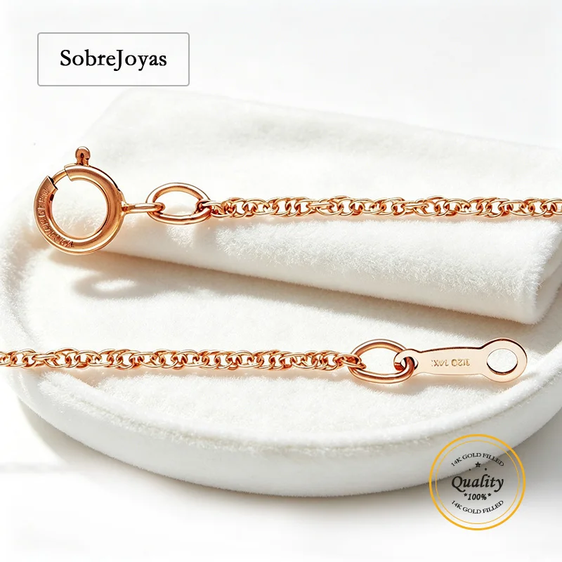 1mm 14K Rose Gold Filled Rope Chain with Spring Clasp Durable Necklace Chain for Jewelry Making
1mm 14K Rose Gold Filled Rope Chain with Spring Clasp Durable Necklace Chain for Jewelry Making