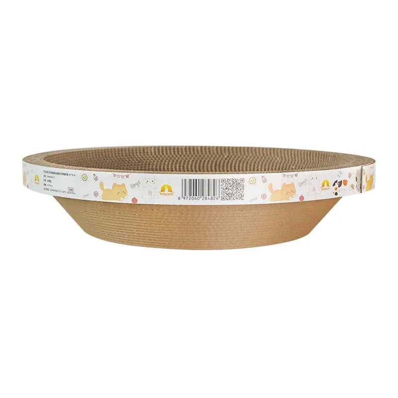 Bowl shaped cat scratch board, wear-resistant and shavings resistant, cat claw board, cat toy integrated, round corrugated paper
Bowl shaped cat scratch board, wear-resistant and shavings resistant, cat claw board, cat toy integrated, round corrugated paper