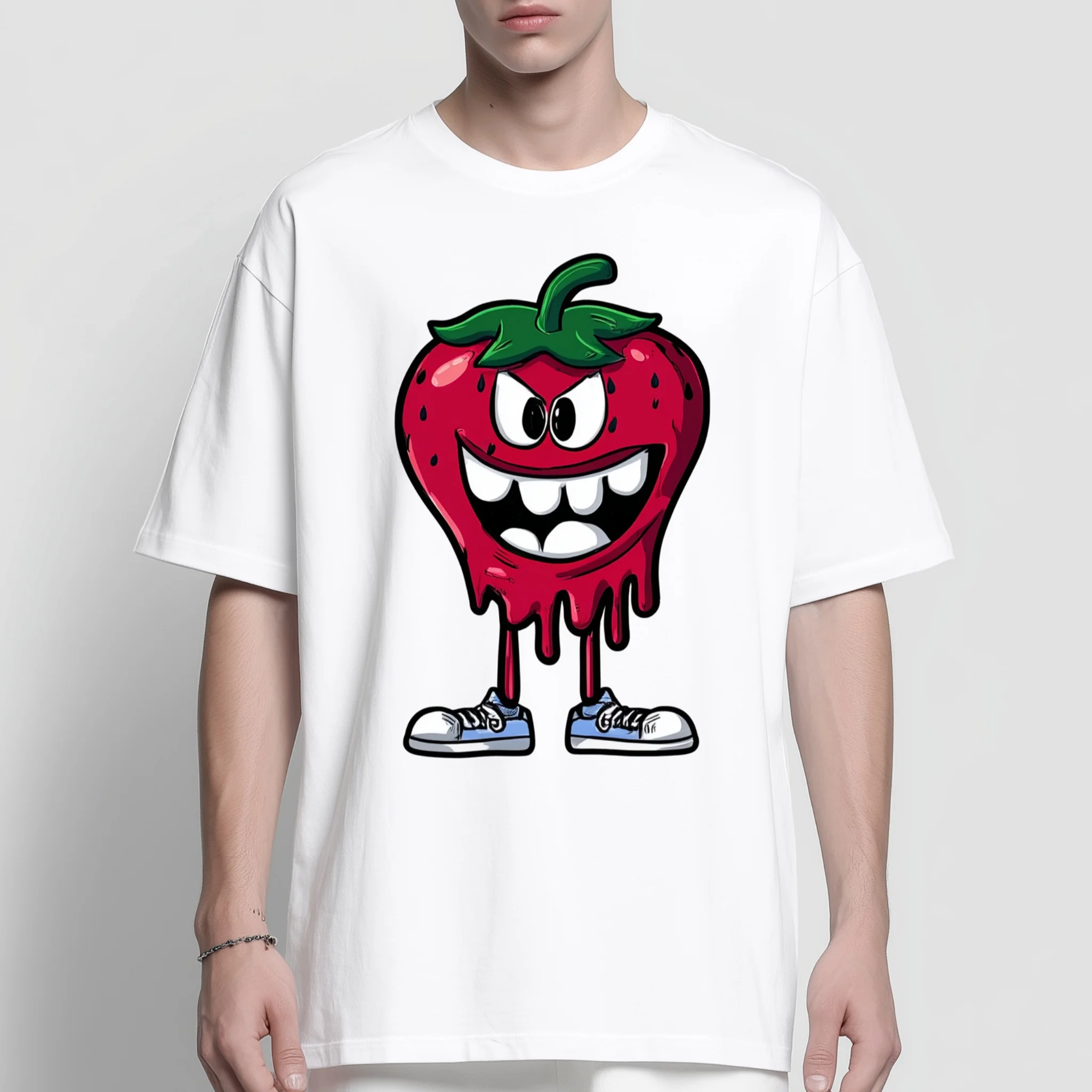Teevo Crew Neck T-Shirt Cartoon Strawberry Print Casual Wear for Men Women Unisex Streetwear Fashion Graphic Tee Summer op
Teevo Crew Neck T-Shirt Cartoon Strawberry Print Casual Wear for Men Women Unisex Streetwear Fashion Graphic Tee Summer op
