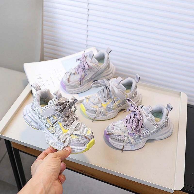 Spring Autumn New Girl's Sneakers Mesh Breathable Children Fashion Basketball Shoes School Running Versatile Kids Sport Shoes
Spring Autumn New Girl's Sneakers Mesh Breathable Children Fashion Basketball Shoes School Running Versatile Kids Sport Shoes