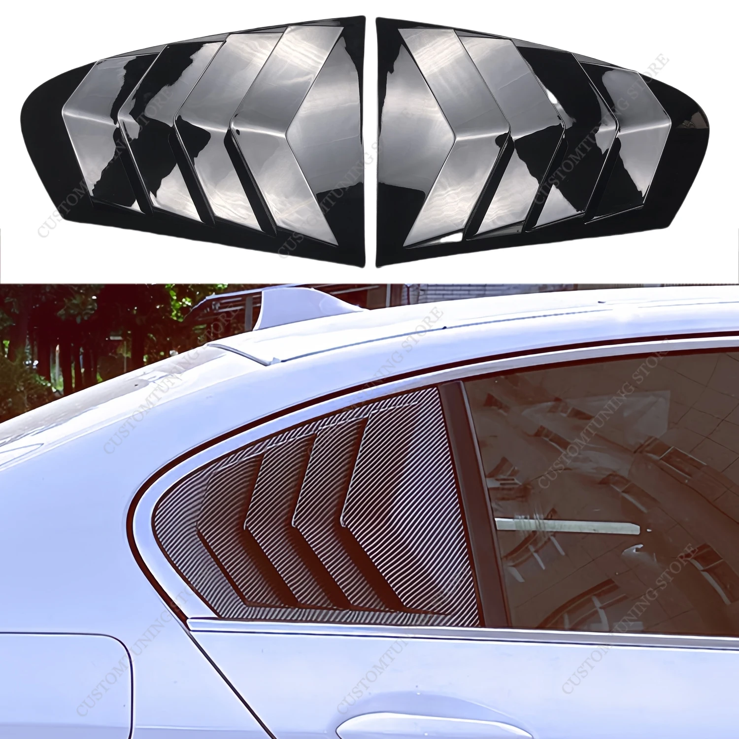 For BMW F10 Car Styling Rear Window Louvers 525i 530d 530i 545i M550i 550d M5 2010-2016 Rear Triangle Shade Spoiler Bodykits
For BMW F10 Car Styling Rear Window Louvers 525i 530d 530i 545i M550i 550d M5 2010-2016 Rear Triangle Shade Spoiler Bodykits