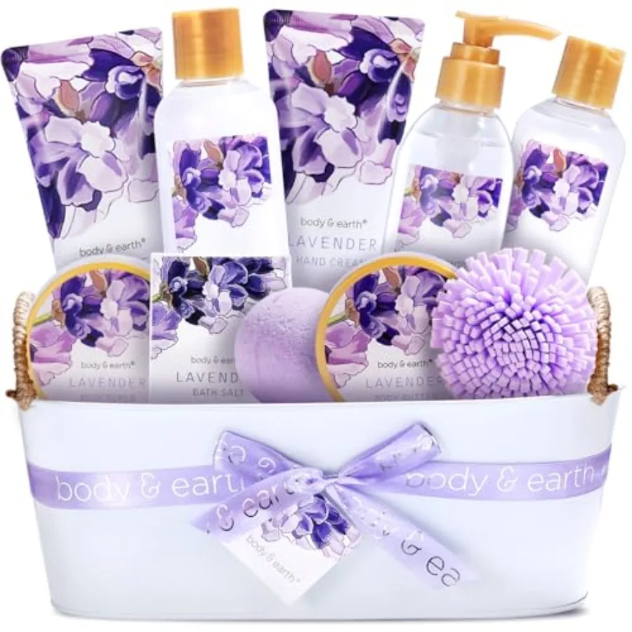 BODY and EARTH Spa Gift Baskets for Women Luxurious Gifts for Women Bath and Body Gift Sets 11pcs Bath Sets for Women Gift Moth
BODY and EARTH Spa Gift Baskets for Women Luxurious Gifts for Women Bath and Body Gift Sets 11pcs Bath Sets for Women Gift Moth