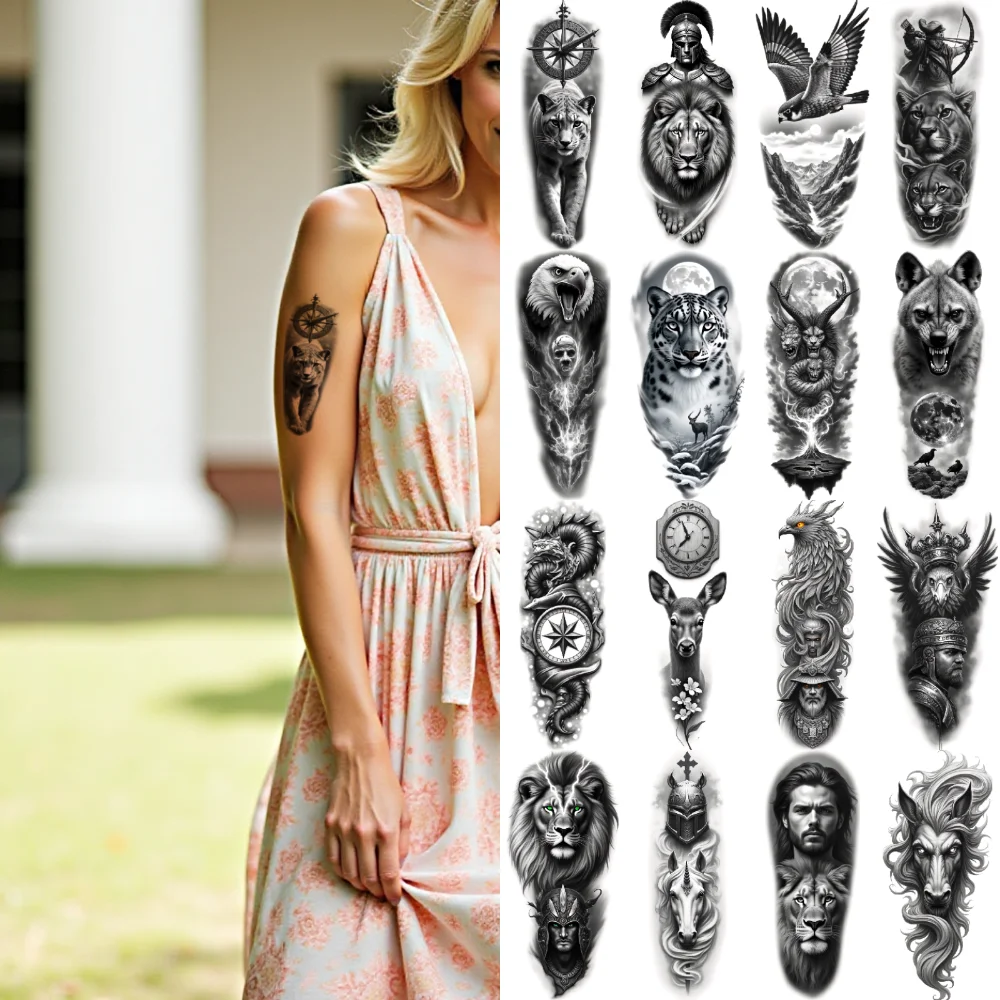 12pcs Temporary Tattoo Black And Grey Realism Owl Horse Panther For Male Adult Thigh
12pcs Temporary Tattoo Black And Grey Realism Owl Horse Panther For Male Adult Thigh