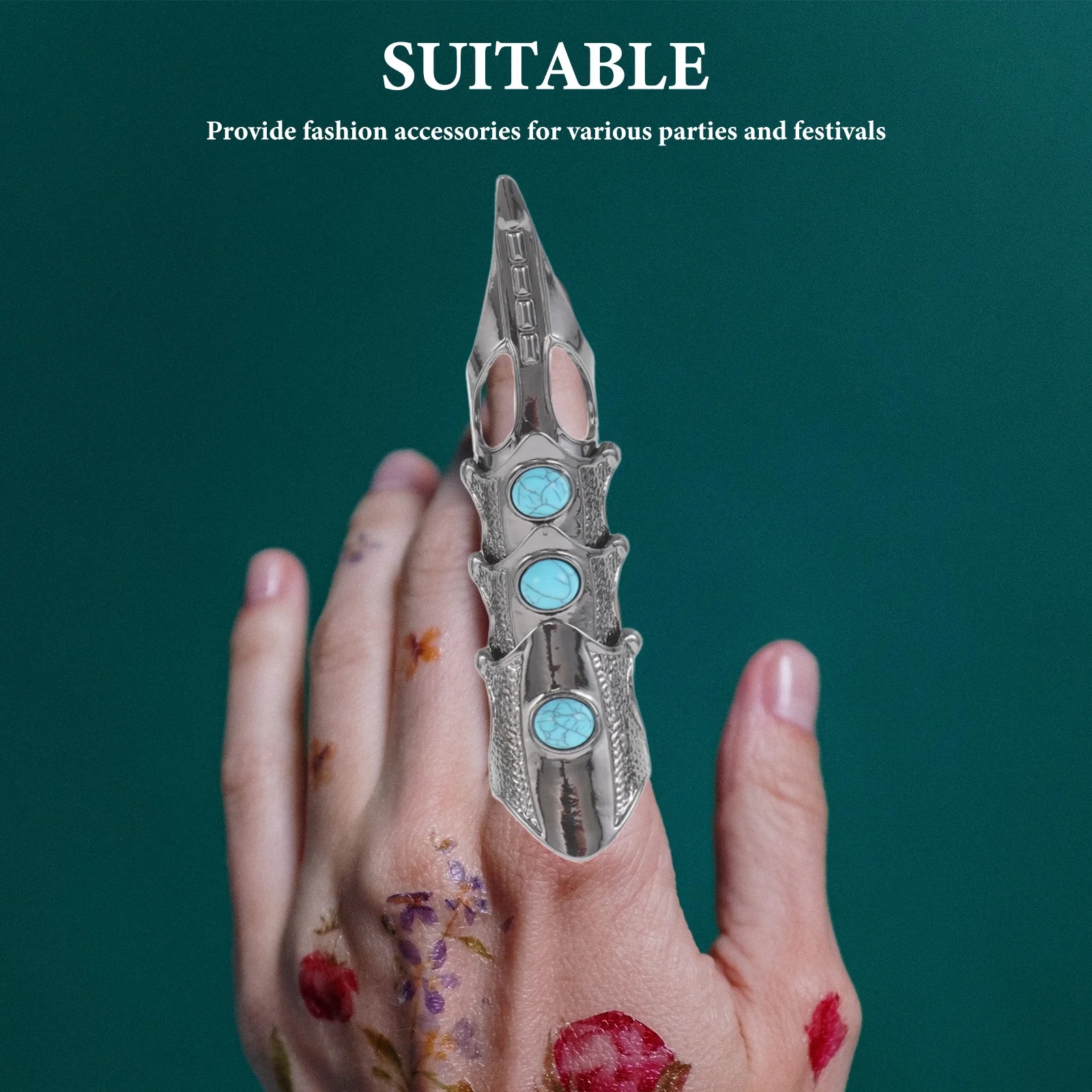 2 Pcs Retro Exaggerated Ring While Calling Full Finger Claw Rings Adjustable Gothic Man
2 Pcs Retro Exaggerated Ring While Calling Full Finger Claw Rings Adjustable Gothic Man