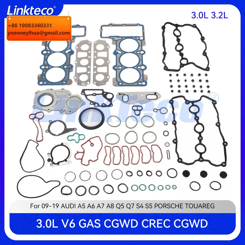 Комплект прокладок головки блока цилиндров для двигателей 3.0 3.2 T L TFSI V6 для Audi A5 A6 A7 A8 Q5 Q7 S4 S5, Porsche, VW Touareg 3.0L (2009-2019)
Комплект прокладок головки блока цилиндров для двигателей 3.0 3.2 T L TFSI V6 для Audi A5 A6 A7 A8 Q5 Q7 S4 S5, Porsche, VW Touareg 3.0L (2009-2019)