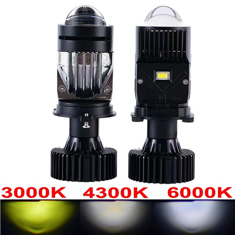 H4 LED Projector 3000K+4300K+6000K Headlight Bulbs Bi LED Lens Mini Projector Laser Y3S Triple Color Y6S Y7S Y3S 120W Turbo Fan
H4 LED Projector 3000K+4300K+6000K Headlight Bulbs Bi LED Lens Mini Projector Laser Y3S Triple Color Y6S Y7S Y3S 120W Turbo Fan