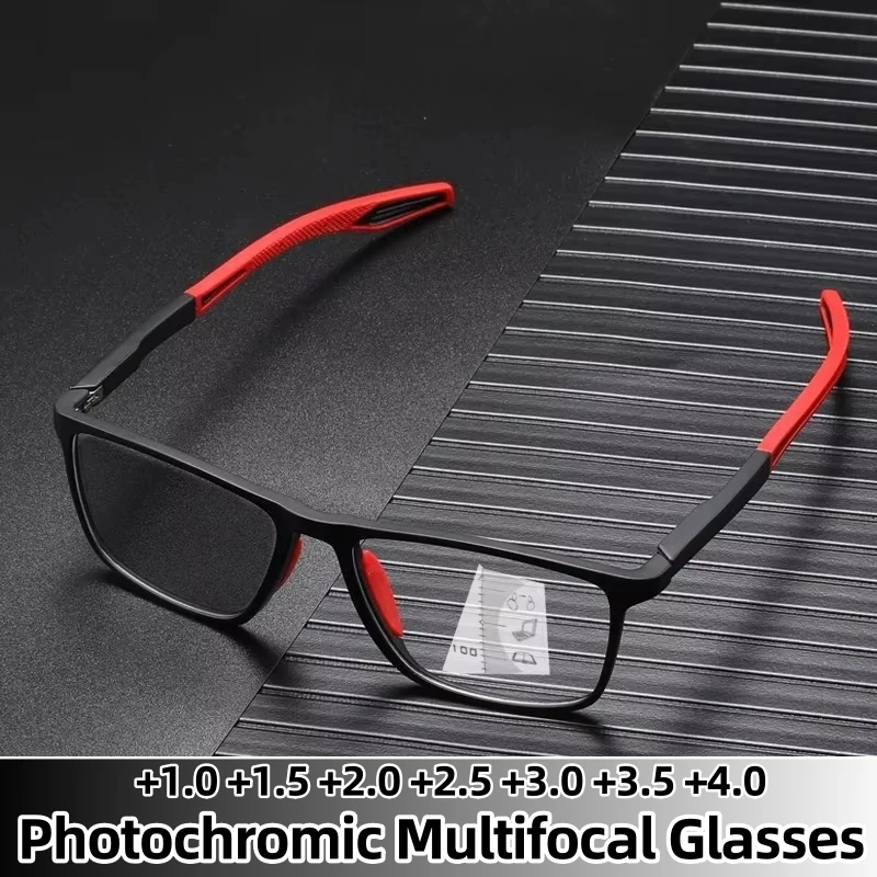 TR90 Photochromic Multifocal Glasses Vintage Progressive Reading Glasses Men Women Anti-blue Light Sports Eyeglasses +1.0+4.0
TR90 Photochromic Multifocal Glasses Vintage Progressive Reading Glasses Men Women Anti-blue Light Sports Eyeglasses +1.0+4.0