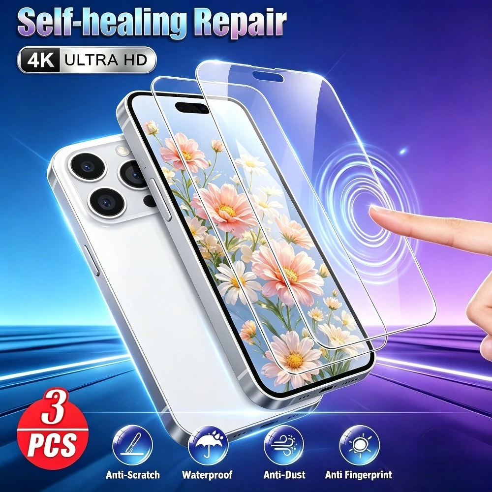 3Pcs Ultra Clear Tempered Glass for iPhone 17 16 15 Pro Max 17e 16e Air 15 14 Plus 14 13 12 Pro Anti-Scratch Screen Protector
3Pcs Ultra Clear Tempered Glass for iPhone 17 16 15 Pro Max 17e 16e Air 15 14 Plus 14 13 12 Pro Anti-Scratch Screen Protector