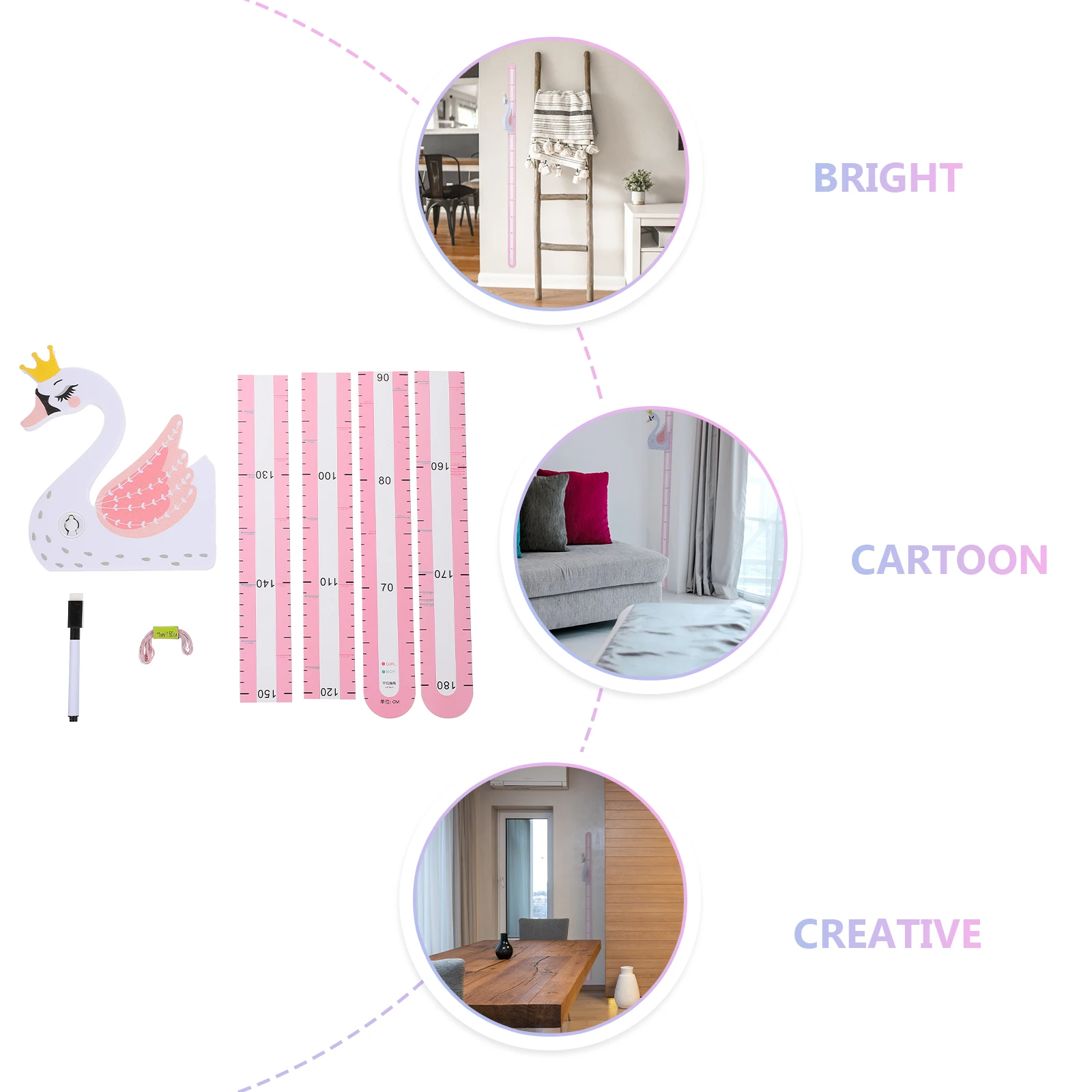 Children Height Ruler 3D Swan Removable Wall Sticker Decorative Cartoon Animal Kids Bedroom Nursery Smooth Surface Height
Children Height Ruler 3D Swan Removable Wall Sticker Decorative Cartoon Animal Kids Bedroom Nursery Smooth Surface Height