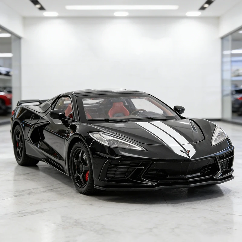 Машинка-игрушка Corvette Stingray Coupe C8, масштаб 1:22, литая металлическая модель со звуком и светом, для детей
Машинка-игрушка Corvette Stingray Coupe C8, масштаб 1:22, литая металлическая модель со звуком и светом, для детей