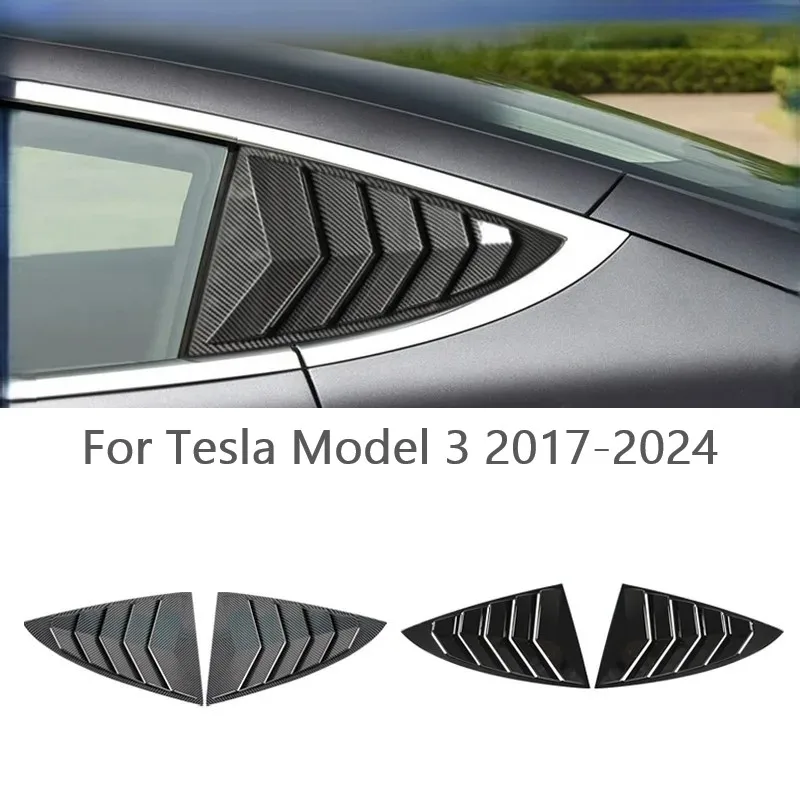 Car Rear Window Shutter Covers For Tesla Model 3 2017-2024 Louver Triangle Window Blind Trim Car Accessories Aftermarket Parts
Car Rear Window Shutter Covers For Tesla Model 3 2017-2024 Louver Triangle Window Blind Trim Car Accessories Aftermarket Parts