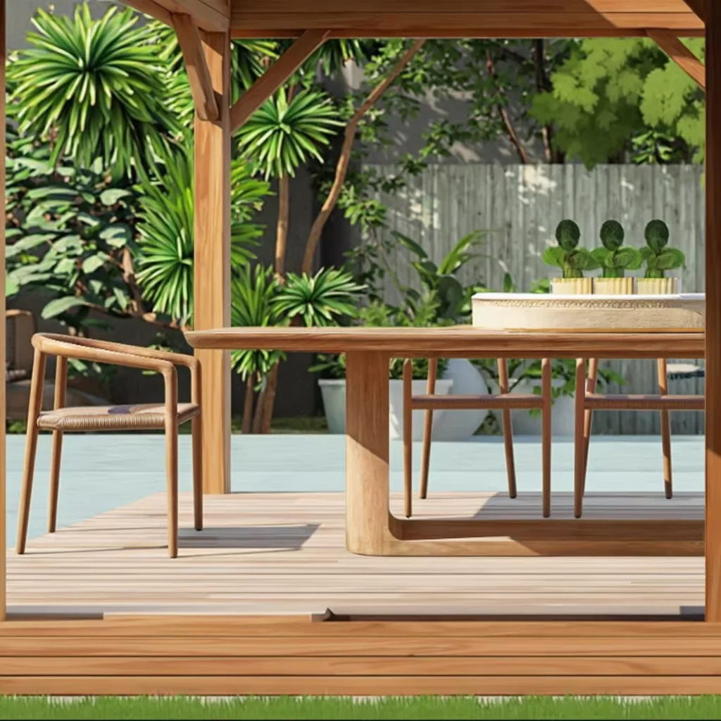 # Luxury Teak Furniture Outdoor Patio Garden Dining Set Solid Wood Dining Table And Chairs Set
# Luxury Teak Furniture Outdoor Patio Garden Dining Set Solid Wood Dining Table And Chairs Set