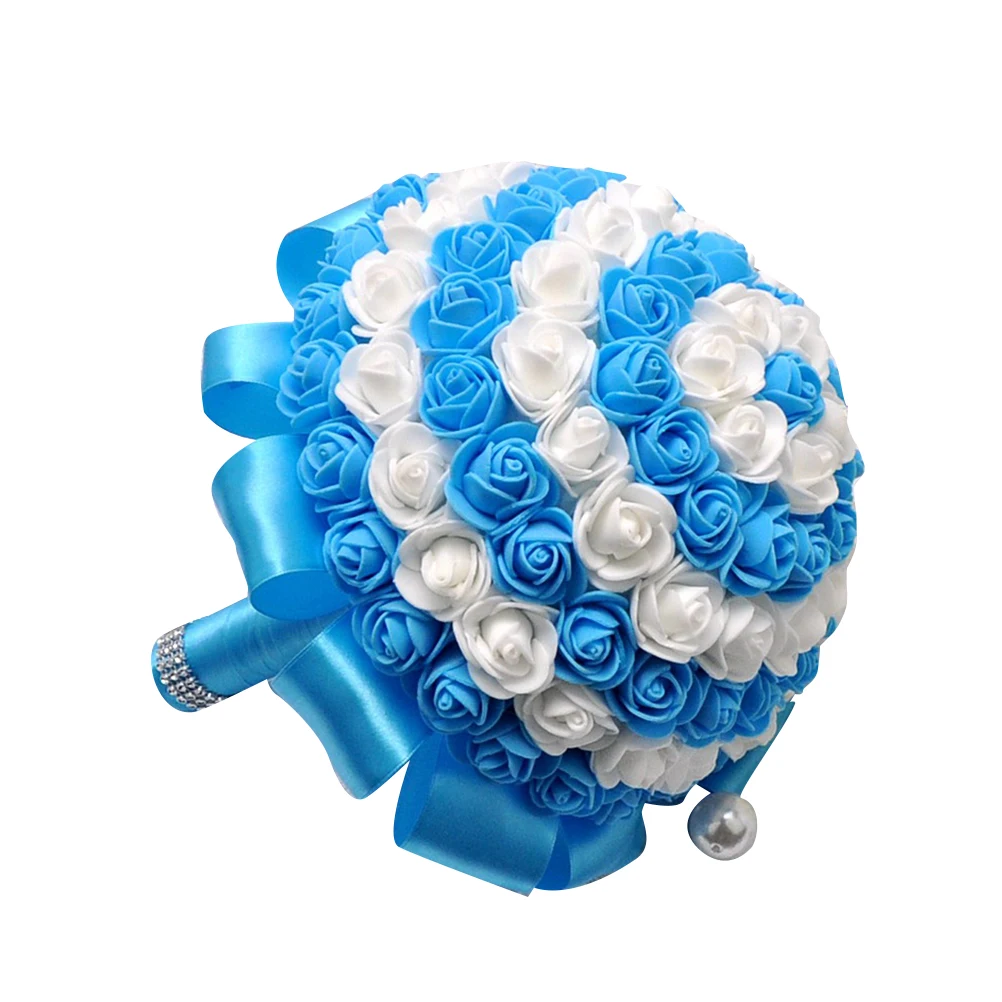 Blue Artificial Rose Bouquet Wedding Bridal Bridesmaid Candy Color Lifelike Pe Flowers Home Office Decor Gift For Bride Family
Blue Artificial Rose Bouquet Wedding Bridal Bridesmaid Candy Color Lifelike Pe Flowers Home Office Decor Gift For Bride Family