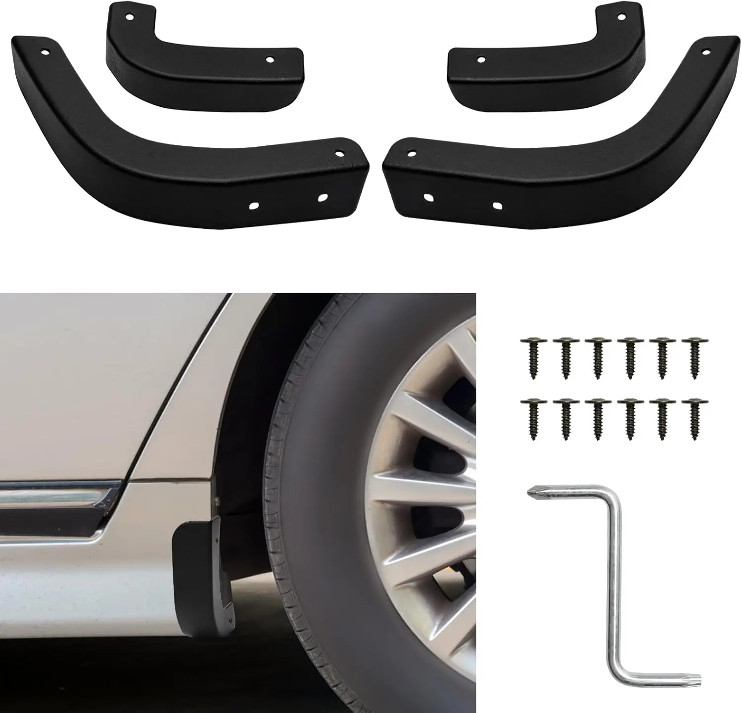 Mud Flap Delete 4PCS for 2019-2024 Silverado, Front Rear Guards, No Drilling
Mud Flap Delete 4PCS for 2019-2024 Silverado, Front Rear Guards, No Drilling