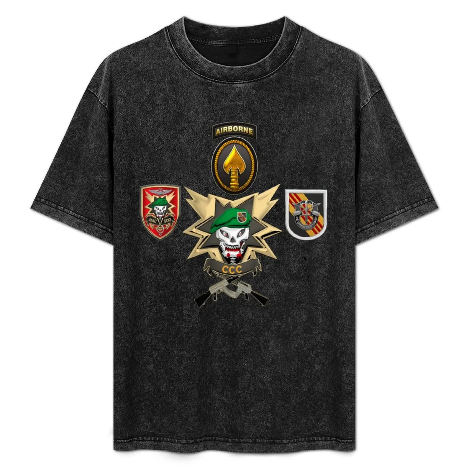 Command and Control Central - MACV-SOG CCC Patch Special Edition over Green Felt T-Shirt Urban Style Casual Short Sleeve Top
Command and Control Central - MACV-SOG CCC Patch Special Edition over Green Felt T-Shirt Urban Style Casual Short Sleeve Top