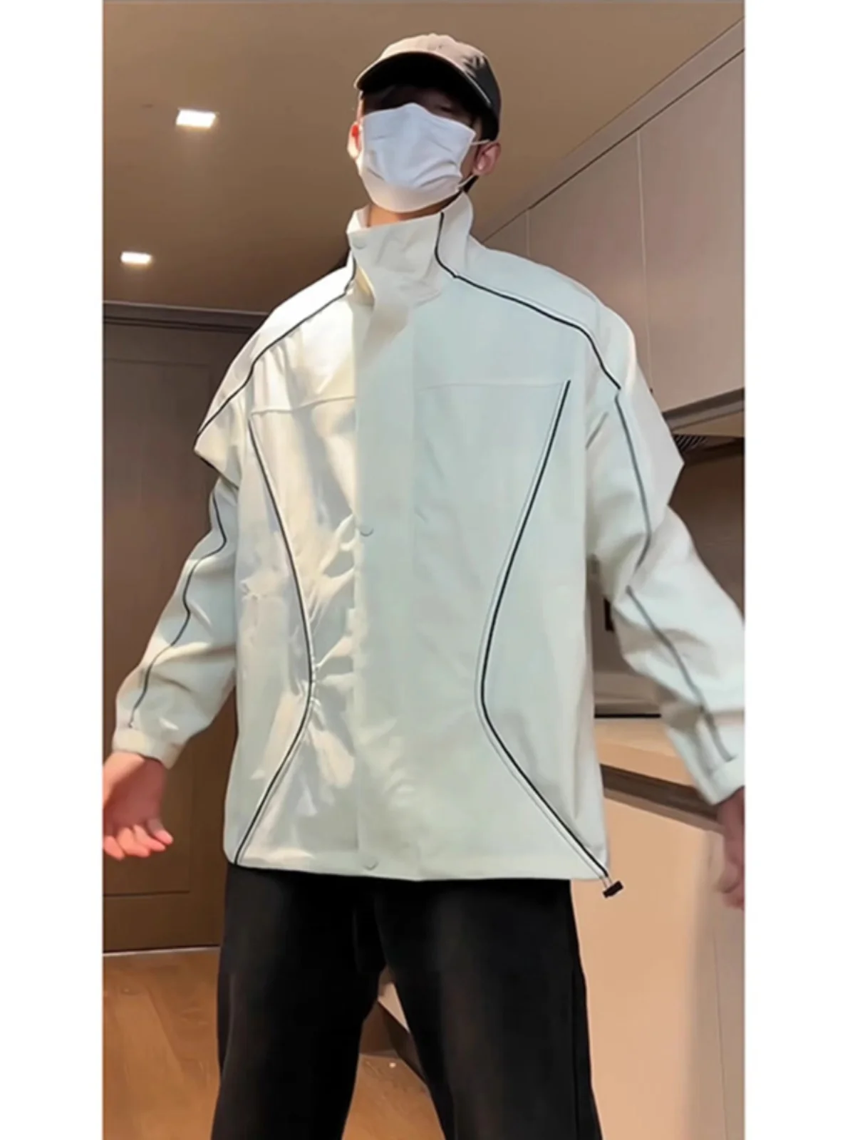 Rain Level Soft ell Outdoor Tee-Proof Jaet Men's American Functional Sle Stand Collar Workwear Mountain Suit
Rain Level Soft ell Outdoor Tee-Proof Jaet Men's American Functional Sle Stand Collar Workwear Mountain Suit