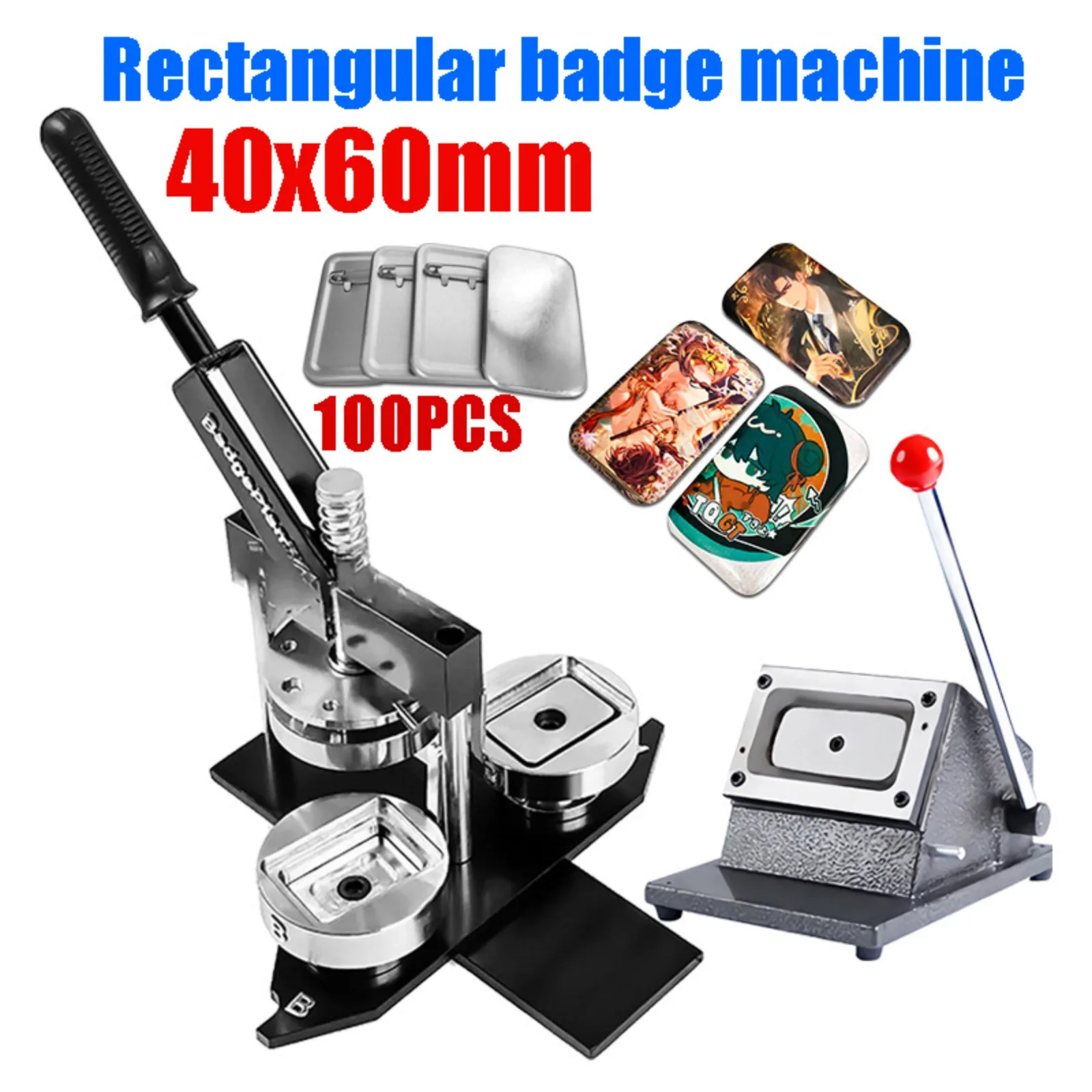 40x60mm Rectangle Fridge Magnet Maker Machine & DIY Magnetic Photo Badges Machine with 100Sets Tinplate Consumables+Paper Cutter
40x60mm Rectangle Fridge Magnet Maker Machine & DIY Magnetic Photo Badges Machine with 100Sets Tinplate Consumables+Paper Cutter
