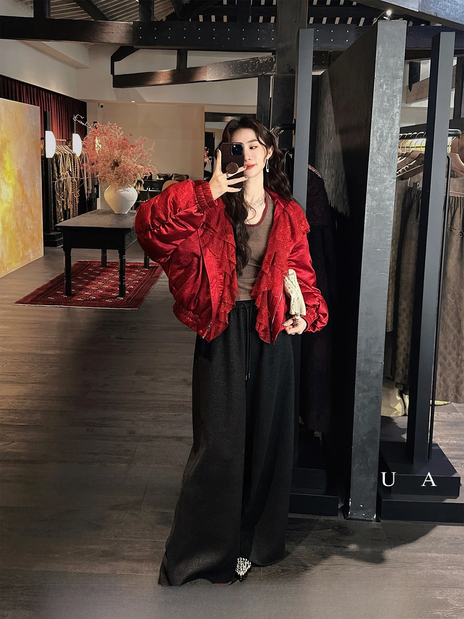 Широкие шерстяные брюки Sanji Bla Flower из ацетатной ткани для женщин, утепленные, зимние, свободные, модные, повседневные, прямого кроя
Широкие шерстяные брюки Sanji Bla Flower из ацетатной ткани для женщин, утепленные, зимние, свободные, модные, повседневные, прямого кроя