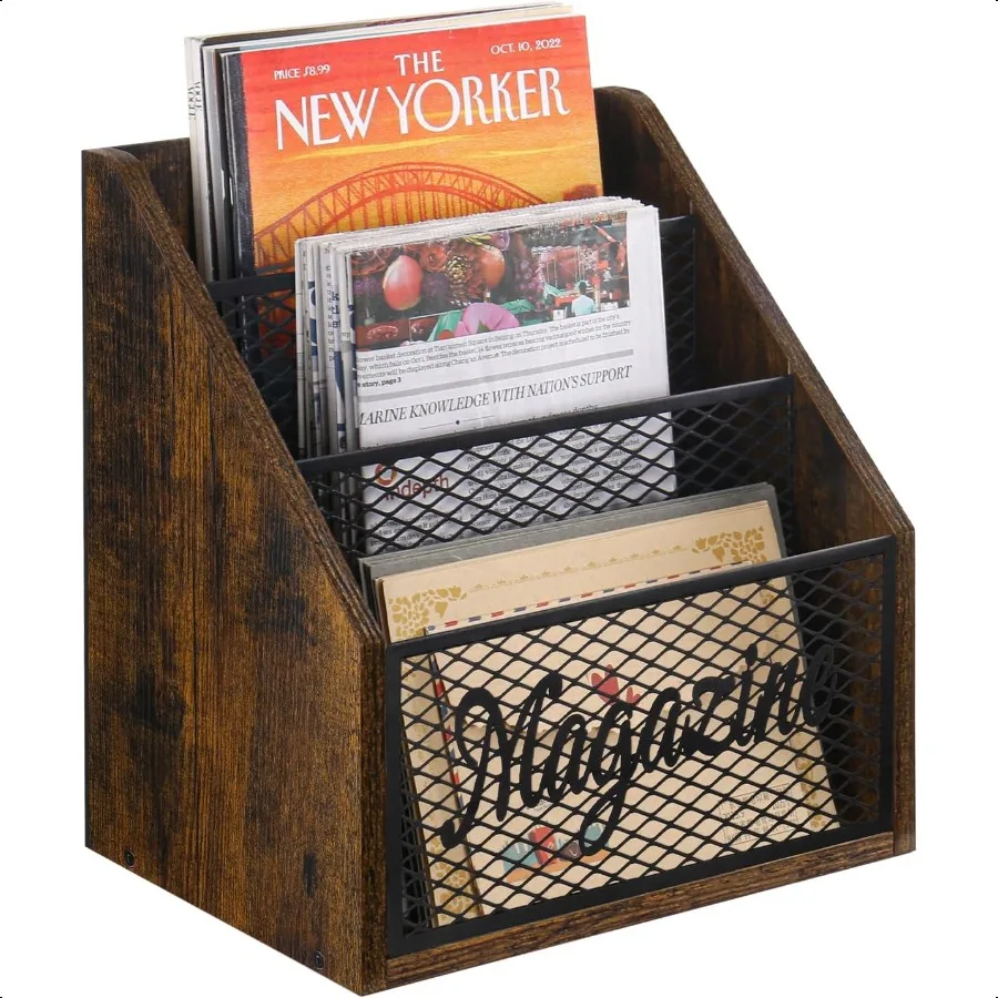YINMIT Magazine Holder Stepped 3 Tier Magazine Rack Floor Magazine Storage Basket Folder Organizer Bin for Magazines Books News
YINMIT Magazine Holder Stepped 3 Tier Magazine Rack Floor Magazine Storage Basket Folder Organizer Bin for Magazines Books News