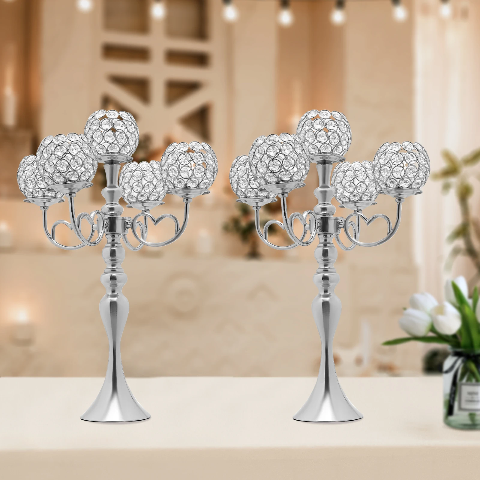 Stylish Iron Candle Holder with Crystal Beads Anti-Oxidation High Load Capacity Home Decorative Iron Candlestick
Stylish Iron Candle Holder with Crystal Beads Anti-Oxidation High Load Capacity Home Decorative Iron Candlestick