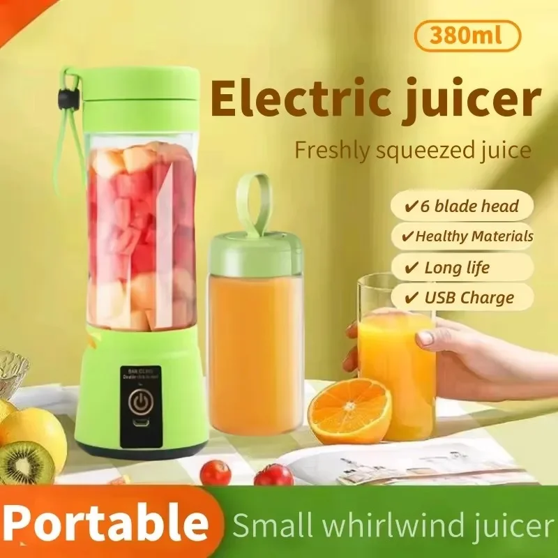 380ml Electric Juicer Portable Smoothie Blender USB Rechargeable Food Processor Fruit Mixer Machine Kitchen Mini Juicer Blender
380ml Electric Juicer Portable Smoothie Blender USB Rechargeable Food Processor Fruit Mixer Machine Kitchen Mini Juicer Blender