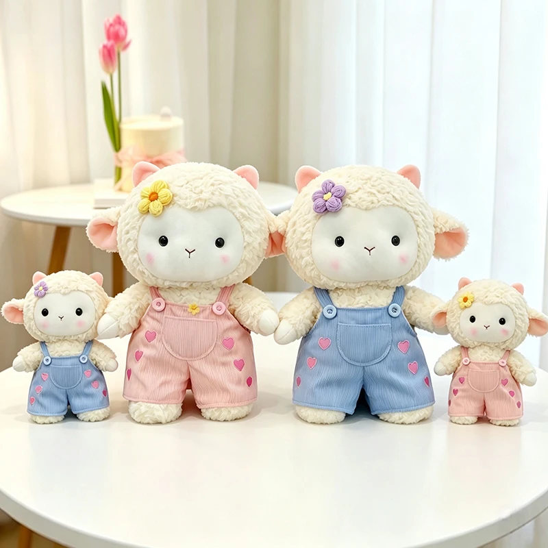 Cute Dressing Sheep Plush Doll Cute Lamb Stuffed Toy with Flower and Overalls Soft Couple Doll Kids Birthday Gift Sofa Ornament
Cute Dressing Sheep Plush Doll Cute Lamb Stuffed Toy with Flower and Overalls Soft Couple Doll Kids Birthday Gift Sofa Ornament