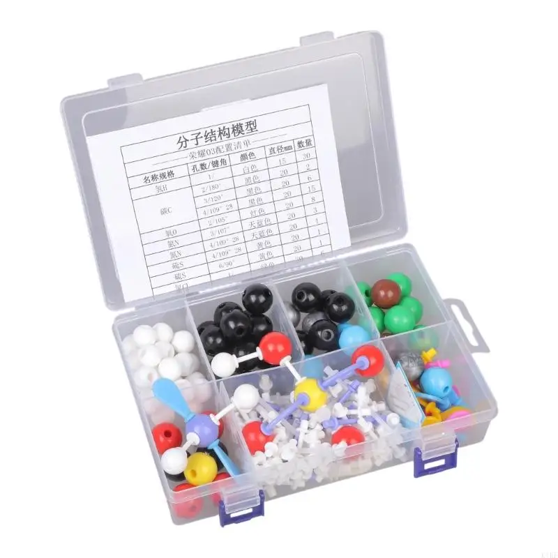 207Pcs Chemistry Molecular Model Set with 79 Atoms 110 Short and Long Bonds 18 Electron Clouds for Science Education K1KF
207Pcs Chemistry Molecular Model Set with 79 Atoms 110 Short and Long Bonds 18 Electron Clouds for Science Education K1KF