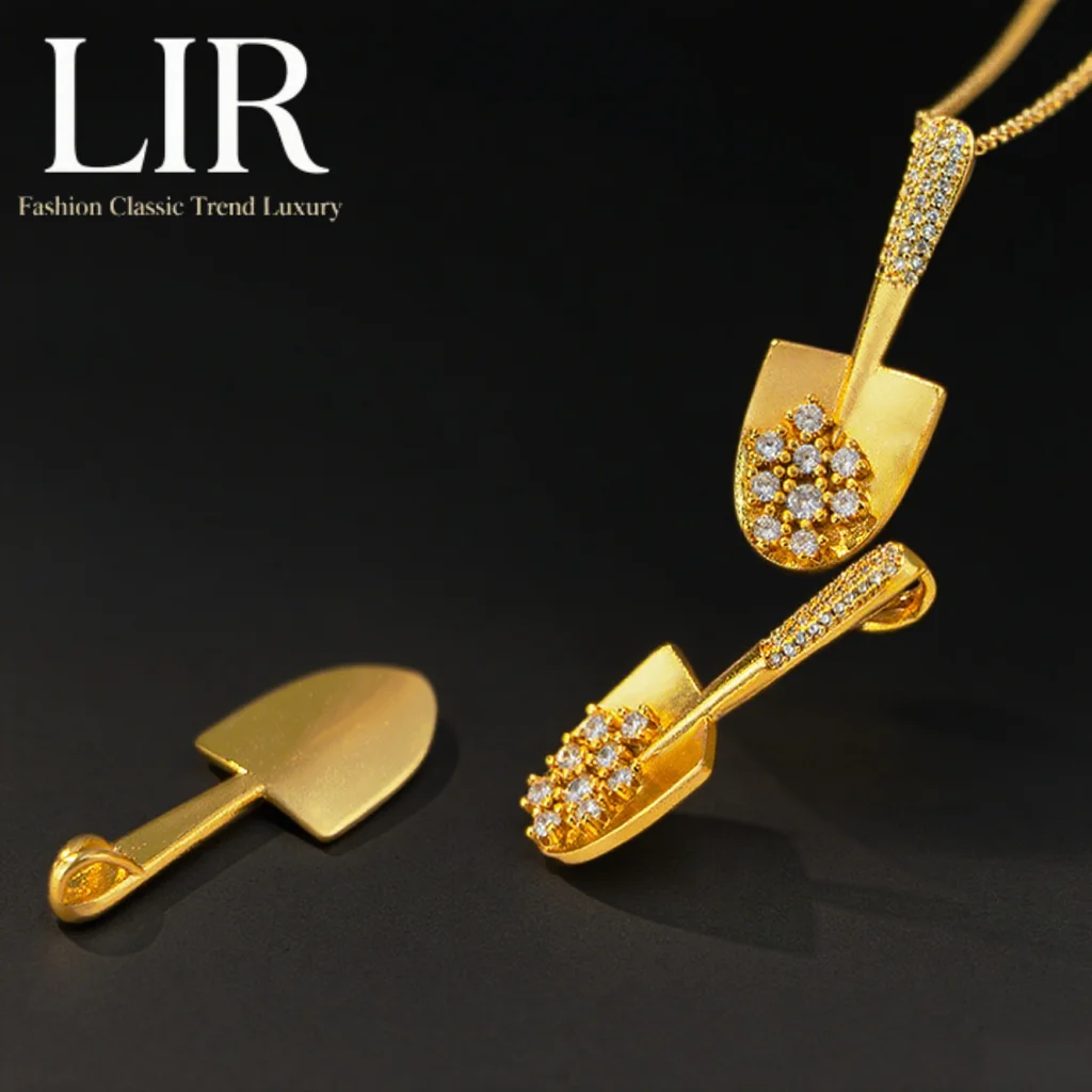LIR 2025 New Shovel Pendant Necklace: Fadeless, Unique Design, Zircon Inlay, Boost Wealth Luck, Women's Jewelry
LIR 2025 New Shovel Pendant Necklace: Fadeless, Unique Design, Zircon Inlay, Boost Wealth Luck, Women's Jewelry