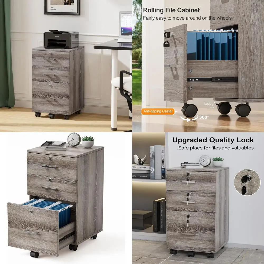 Металлический шкаф для документов из серого дуба с 3 выдвижными ящиками на колесиках, мобильное офисное хранилище для файлов формата Letter, высота 26 дюймов
Металлический шкаф для документов из серого дуба с 3 выдвижными ящиками на колесиках, мобильное офисное хранилище для файлов формата Letter, высота 26 дюймов