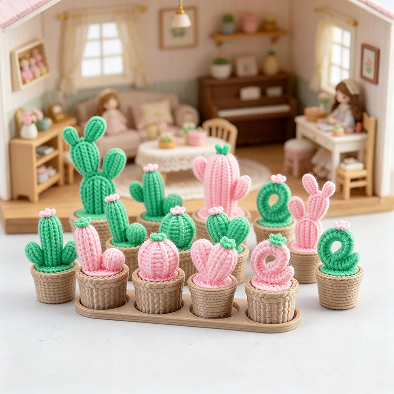 1/12 Scale Dollhouse Mini Cactus Plant Set,Knitted Style Potted Flowers,Miniature Garden Accessory for Scene Layout&Pretend Play
1/12 Scale Dollhouse Mini Cactus Plant Set,Knitted Style Potted Flowers,Miniature Garden Accessory for Scene Layout&Pretend Play