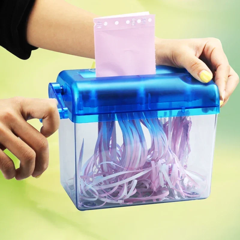 Mini Paper Shredder4 Colors Mini Manual Shredder Portable Hand Shredder Paper Cutting Machine Straight Cutter Office &teaching S
Mini Paper Shredder4 Colors Mini Manual Shredder Portable Hand Shredder Paper Cutting Machine Straight Cutter Office &teaching S