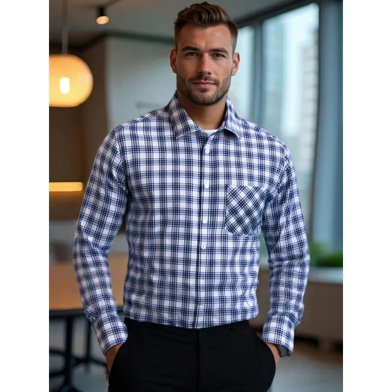 2025 European and American Hot Selling Men's Spring and Autumn High end Business Professional Checkered Shirt Outdoor Interview
2025 European and American Hot Selling Men's Spring and Autumn High end Business Professional Checkered Shirt Outdoor Interview