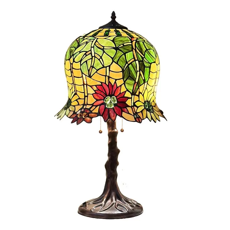14 inch sunflower American pastoral stained glass bedroom study decorative desk lamp
14 inch sunflower American pastoral stained glass bedroom study decorative desk lamp