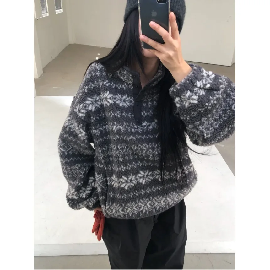 Faionable Thiened на молнии с высоким воротником Fair Isle Fce Толстовка Jaet Женская зимняя новая удобная повседневная верхняя одежда
Faionable Thiened на молнии с высоким воротником Fair Isle Fce Толстовка Jaet Женская зимняя новая удобная повседневная верхняя одежда